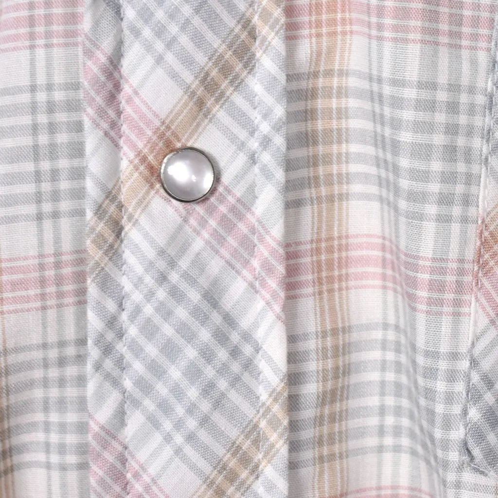 1970s Vintage Plaid Pastel Shirt