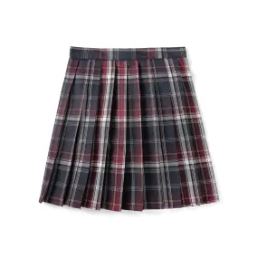 Academic Red JK vintage plaid uniform skirt