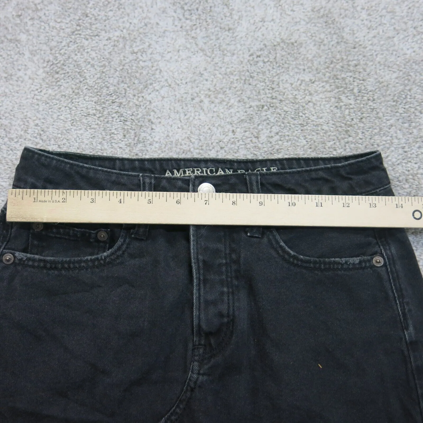 American Eagle Outfitters Womens Denim Skirts Stretch High Rise Black Size 2