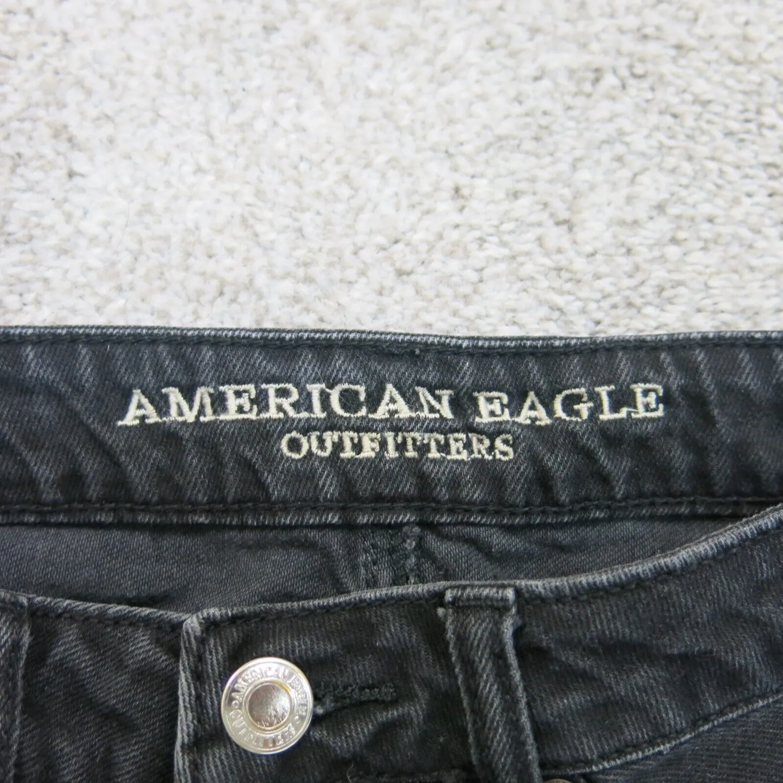 American Eagle Outfitters Womens Denim Skirts Stretch High Rise Black Size 2