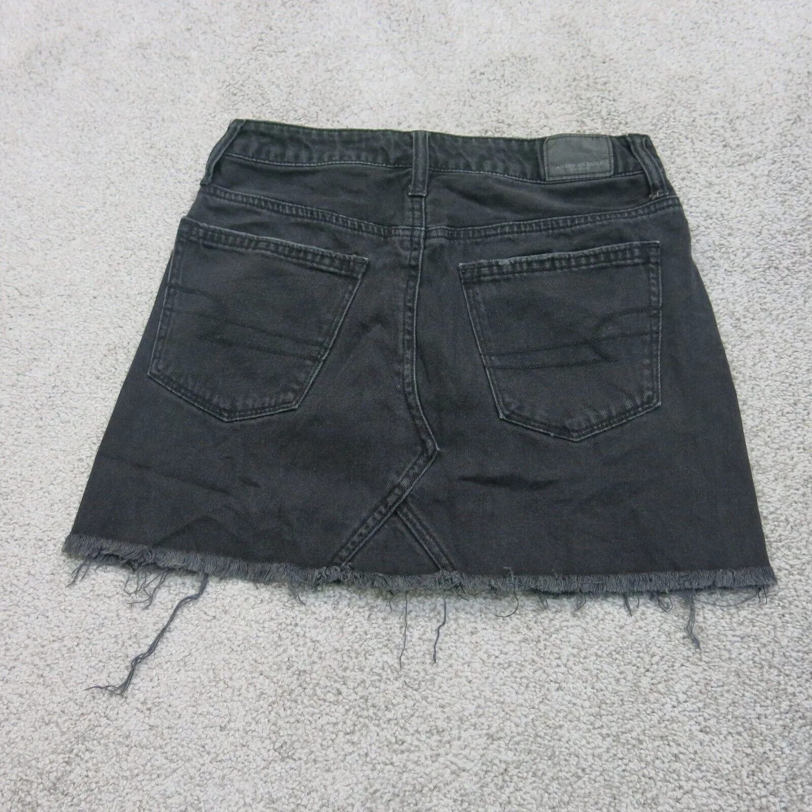 American Eagle Outfitters Womens Denim Skirts Stretch High Rise Black Size 2