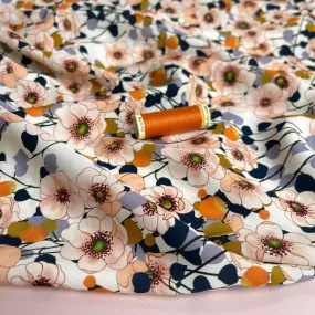 Apricot Blossom Viscose Fabric