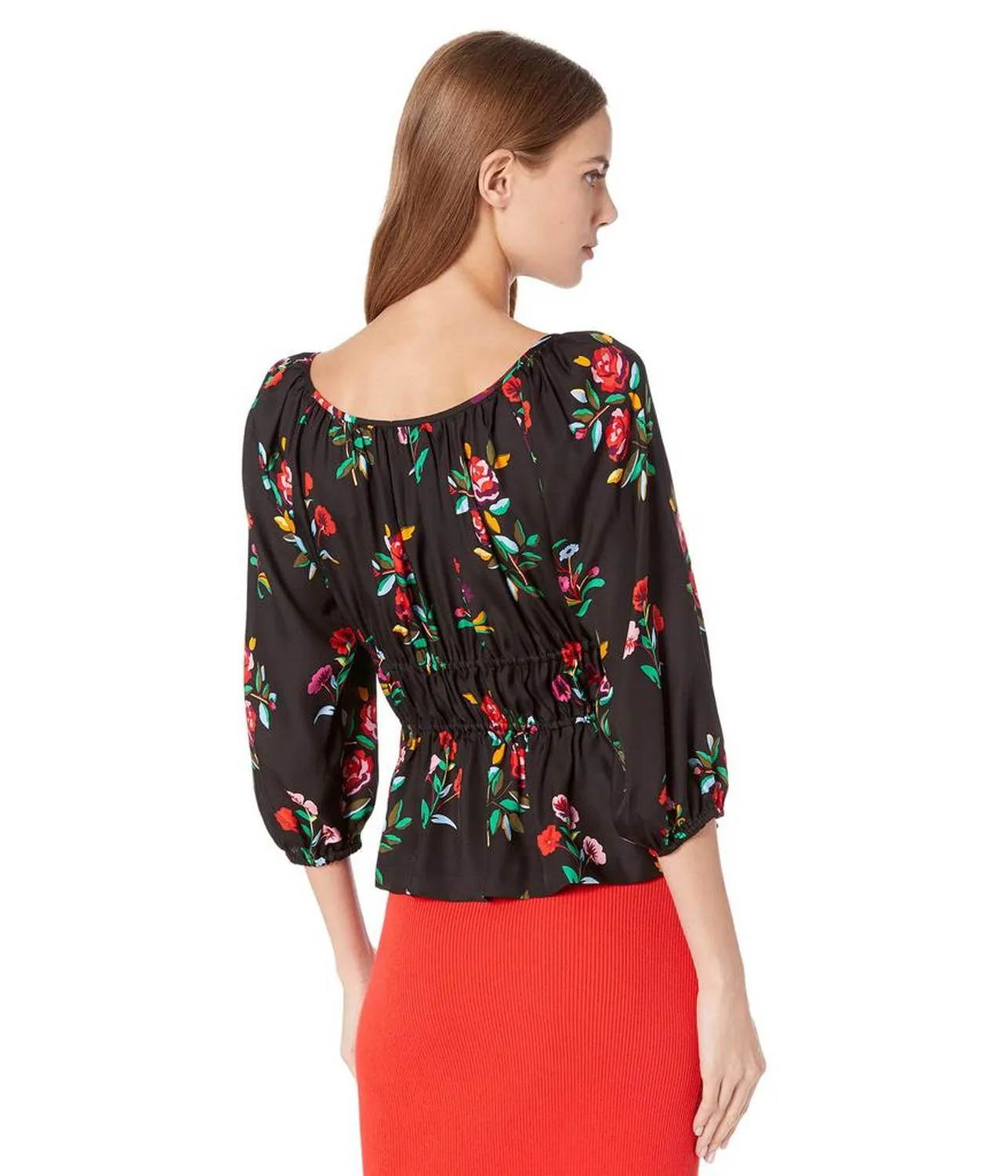 Autumn Floral Long Sleeve Riviera Top