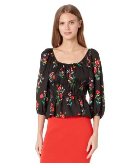 Autumn Floral Long Sleeve Riviera Top