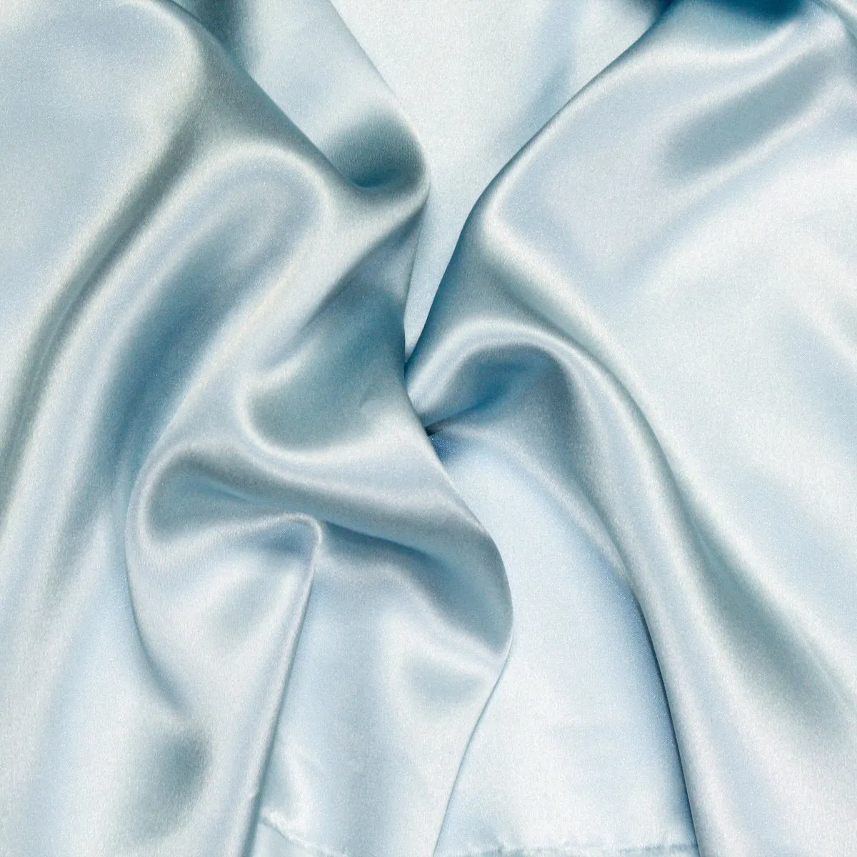 Baby Blue Silk Charmeuse Fabric