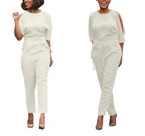 Back Open Split Casual Jumpsuits