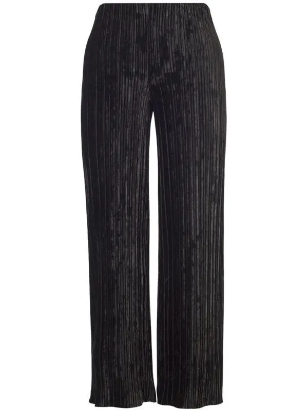 Black Pleated Velvet Trouser