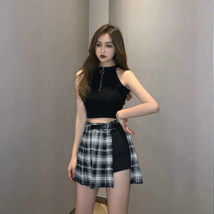 Blackpink Lisa Style Pleated Skirt Shorts (3 Colors)