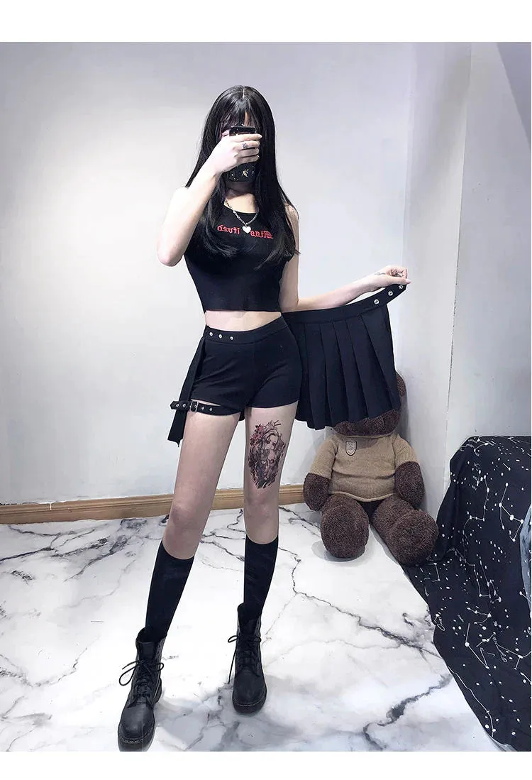 Blackpink Lisa Style Pleated Skirt Shorts (3 Colors)