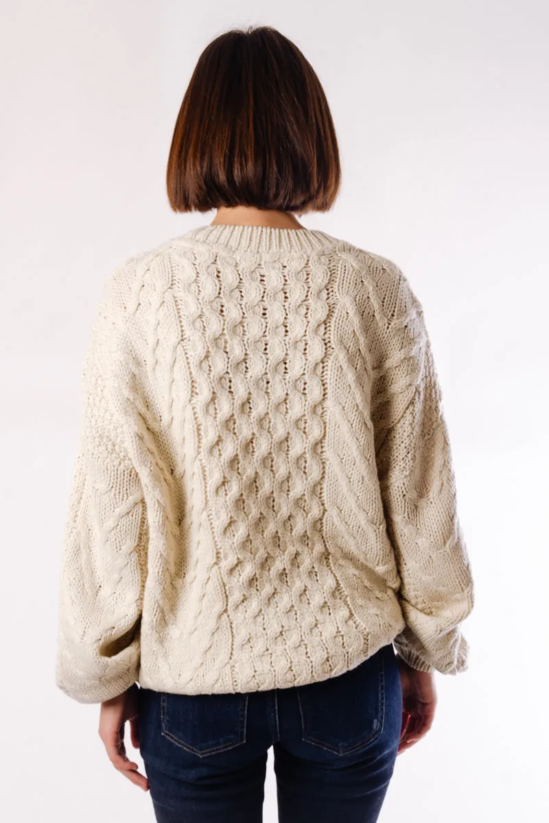 Cable Crew Sweater