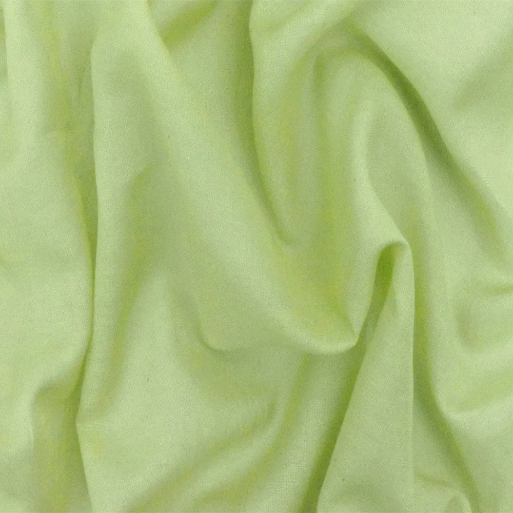 Celadon Green Solid Slub Cotton Silk Lawn Woven Fabric