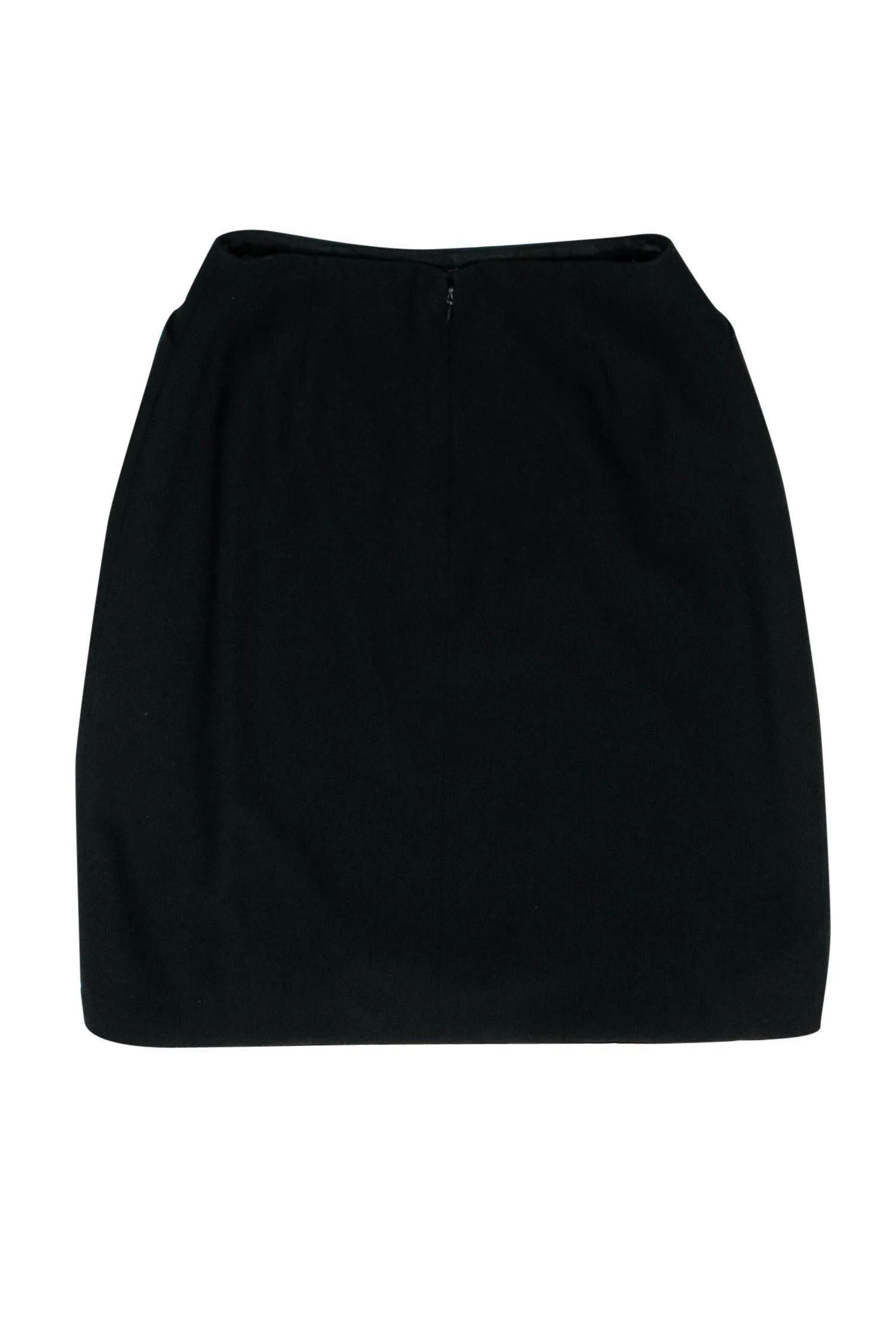 Chanel - Black Wool Pencil Skirt Sz 00