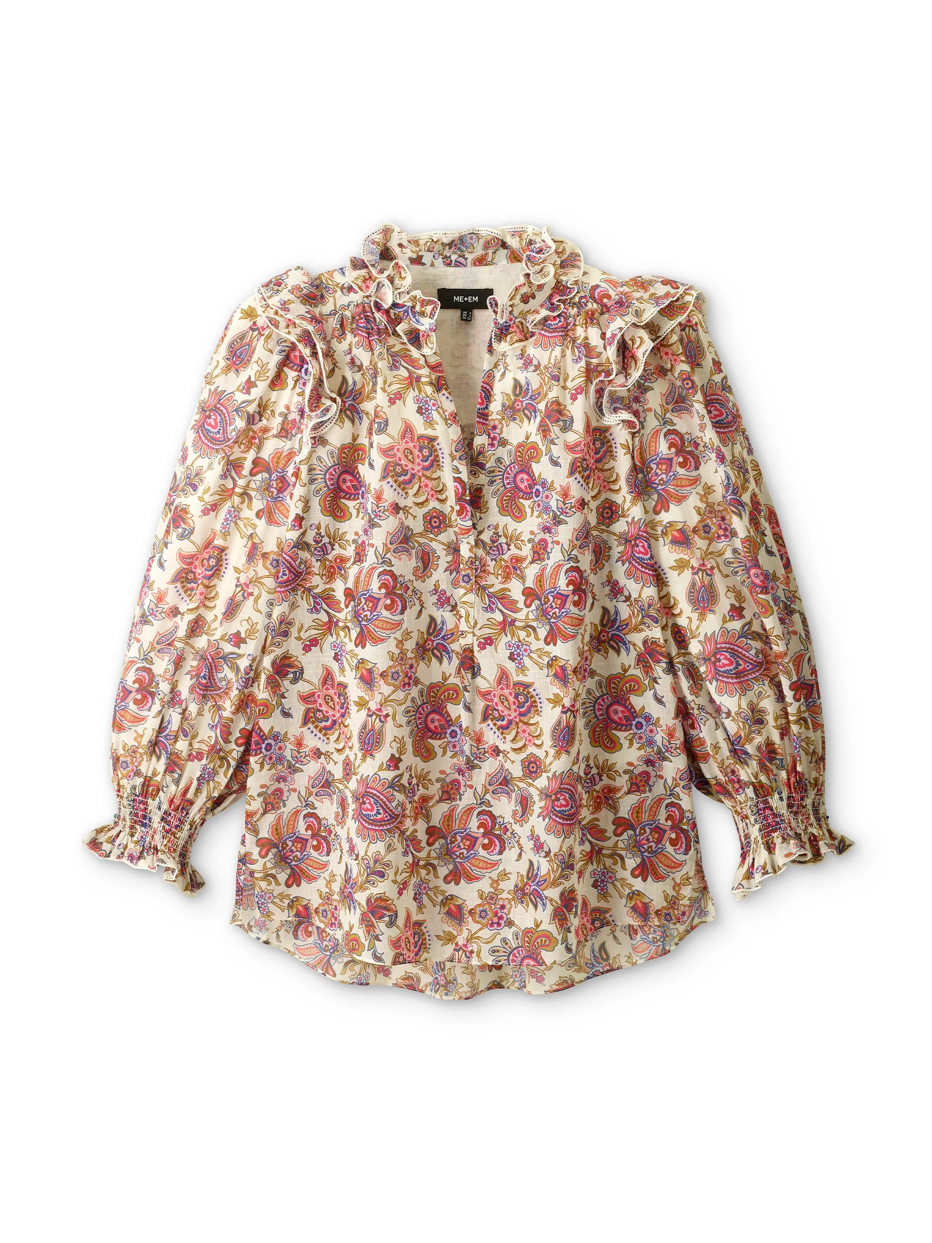 Cotton paisley print blouse