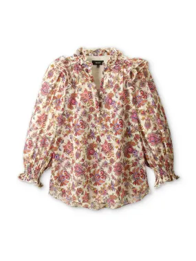 Cotton paisley print blouse