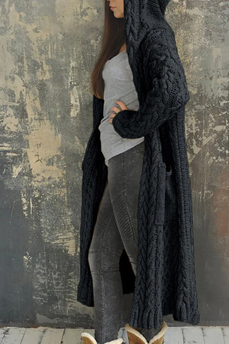 CS3252 Hoodie Knitted Cardigan Outerwear