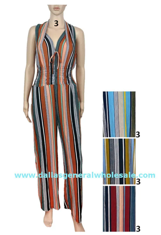 Cute Strip Jumpsuits Wholesale