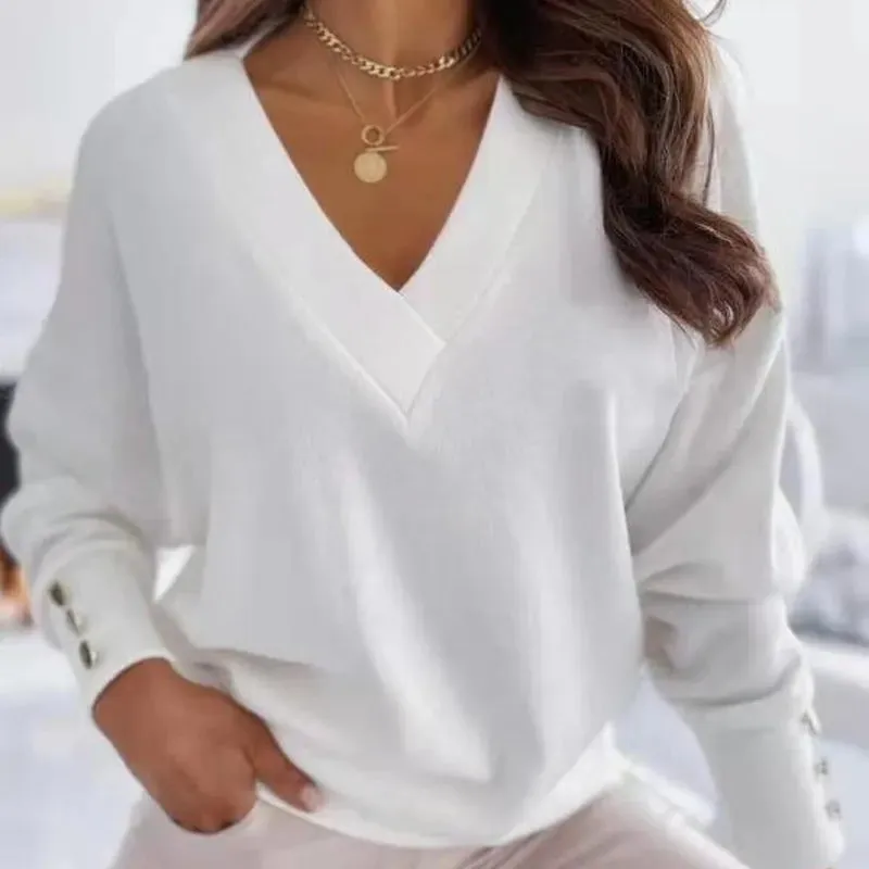 Dalia - Women's V-Neck Sweater