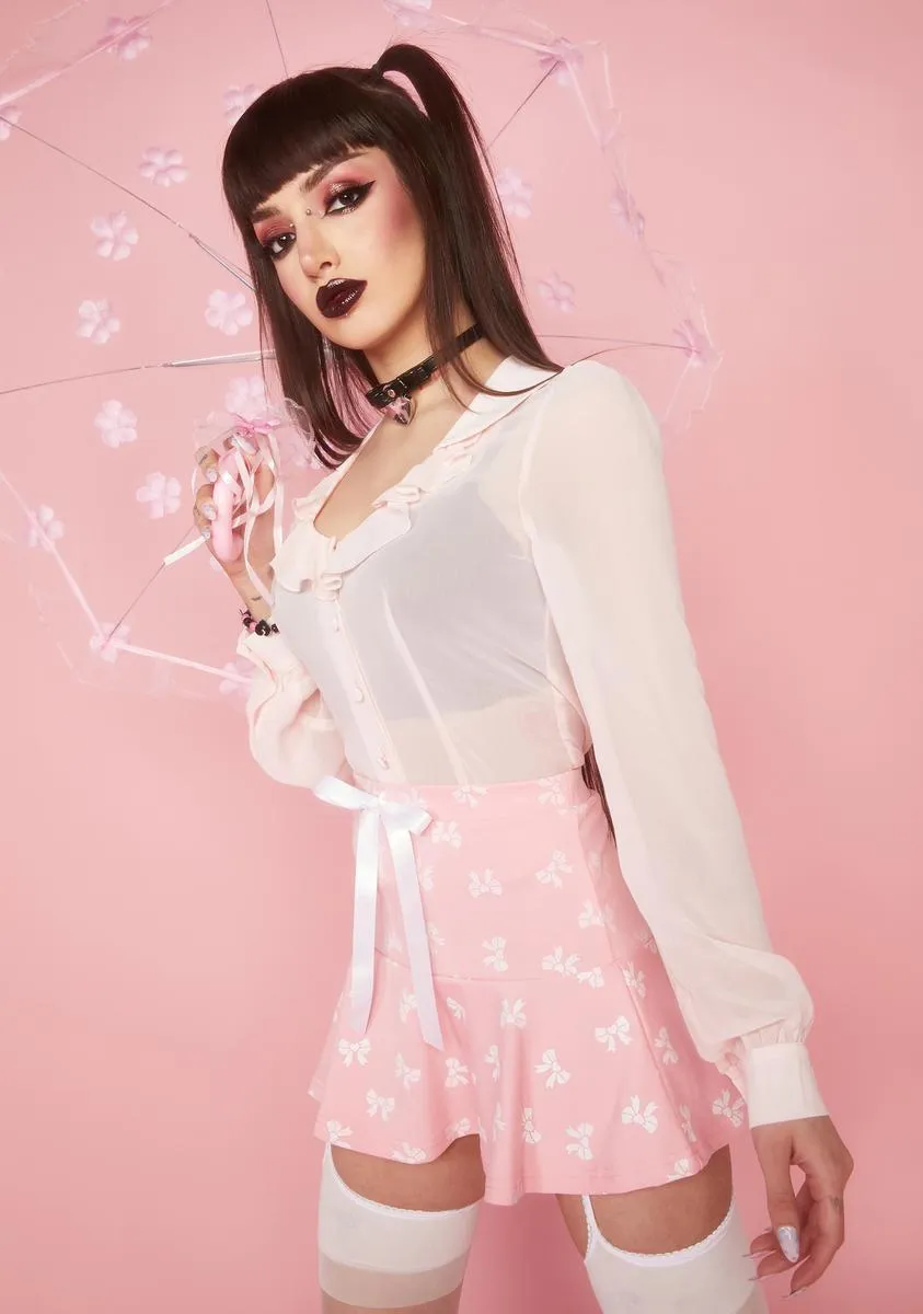 Dollface Flirt Sheer Blouse