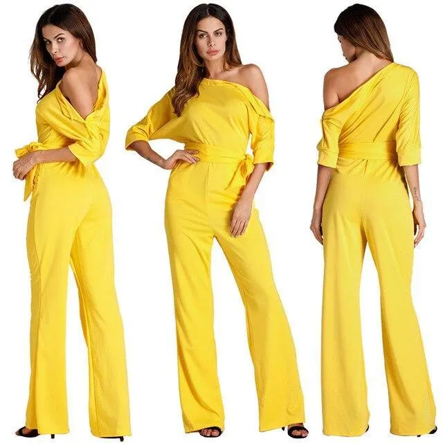 Elegant Off Shoulder Women Jumpsuits