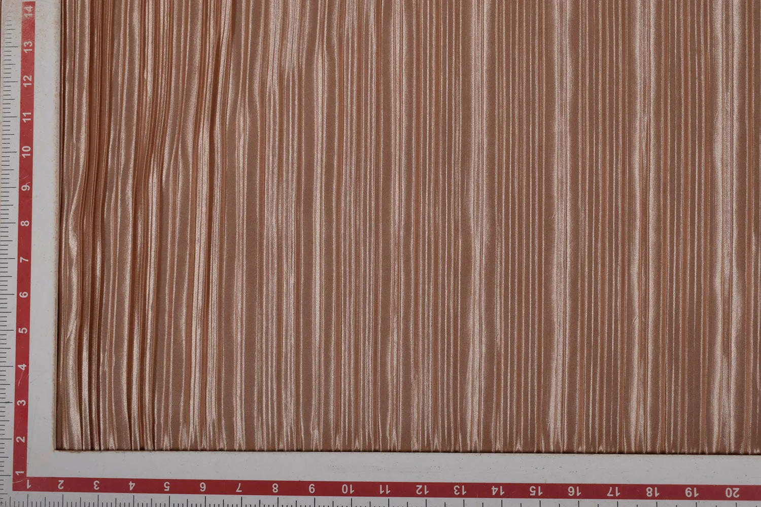 Golden Plain Pleated Knit Fabric