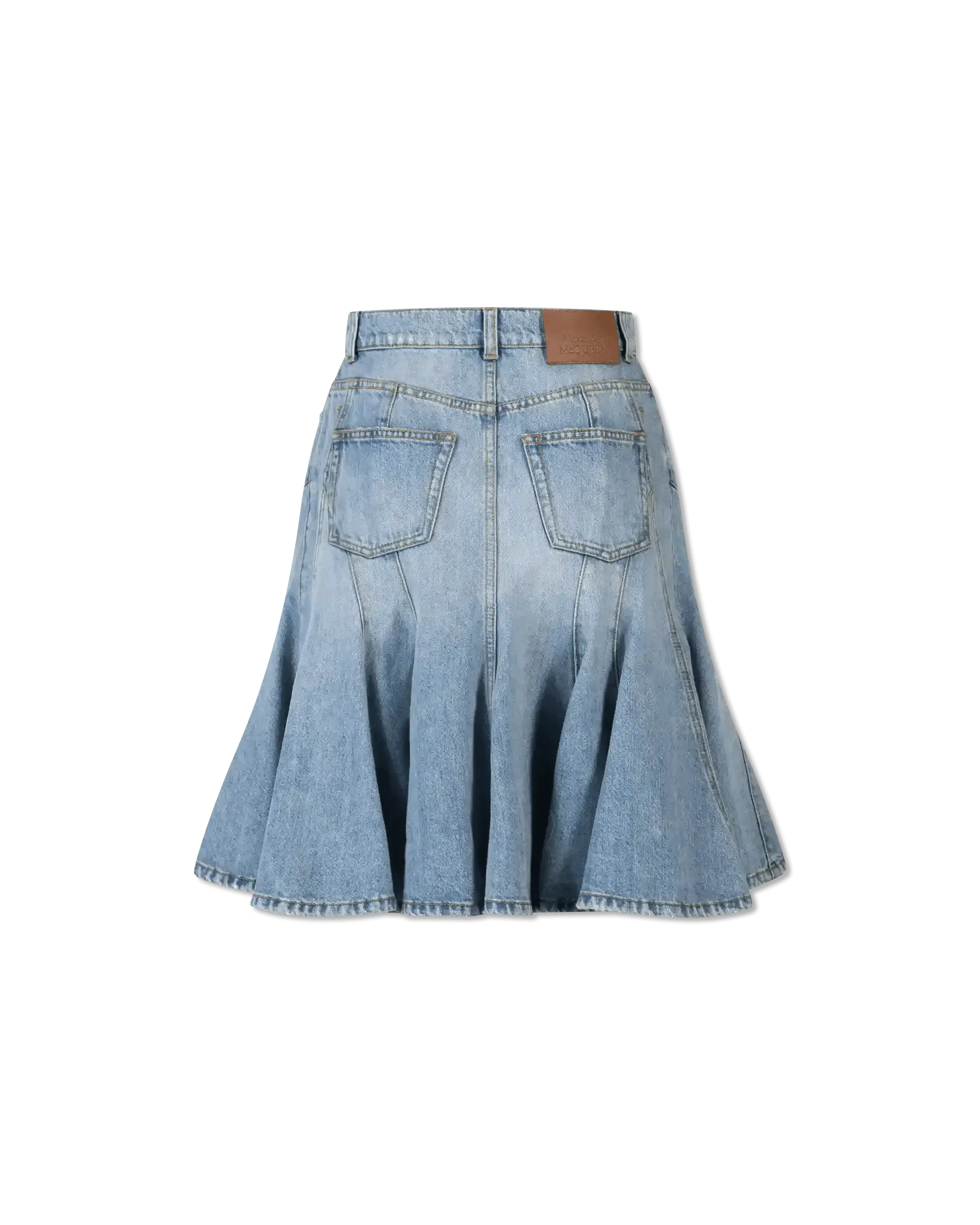 High-Low Organic Denim Skirt