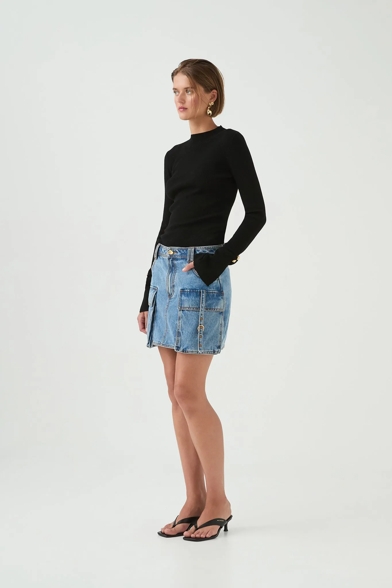 Juno Denim Micro Mini Skirt