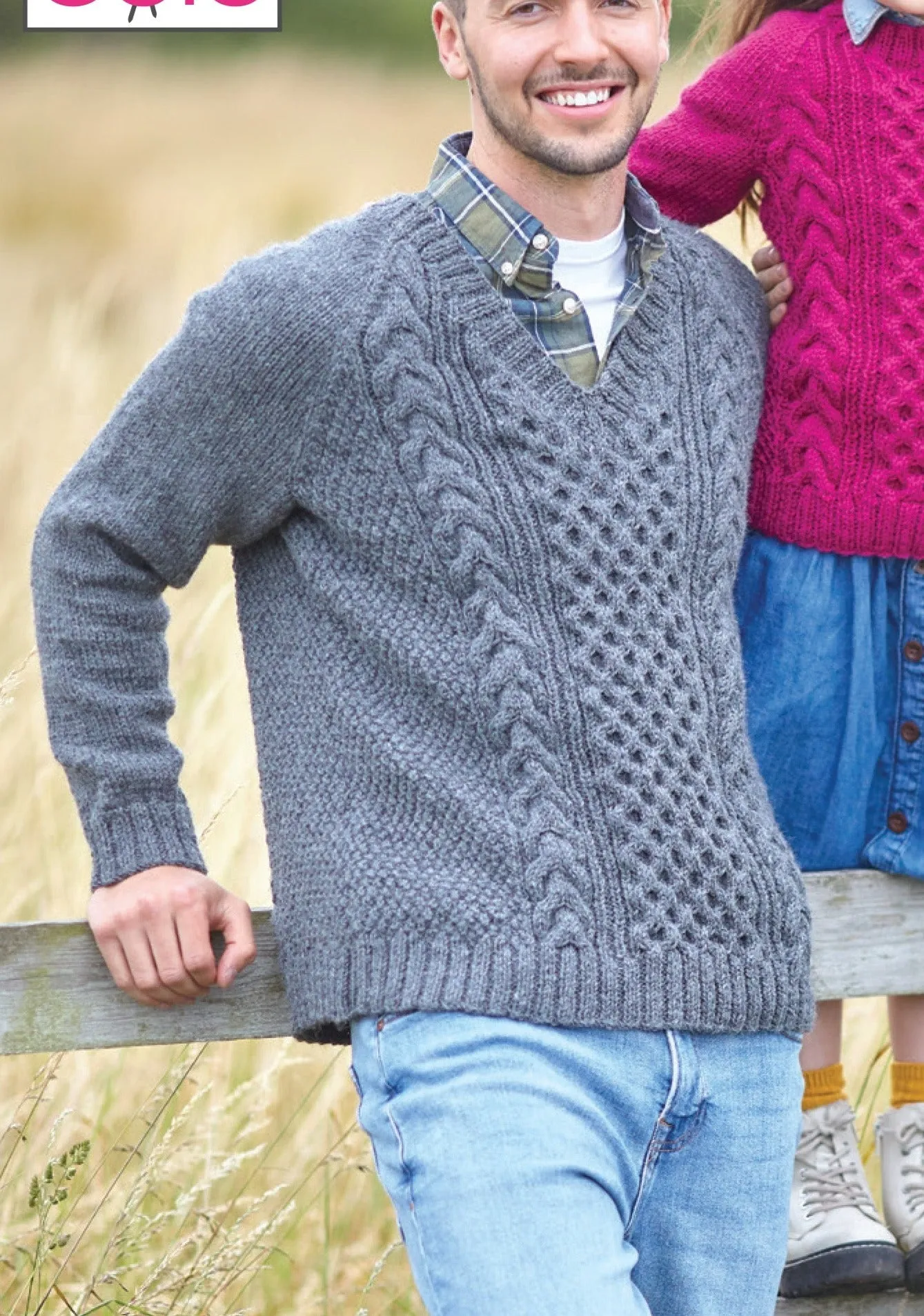 King Cole 5956 Aran Knitting Pattern - Adult & Children's Sweaters