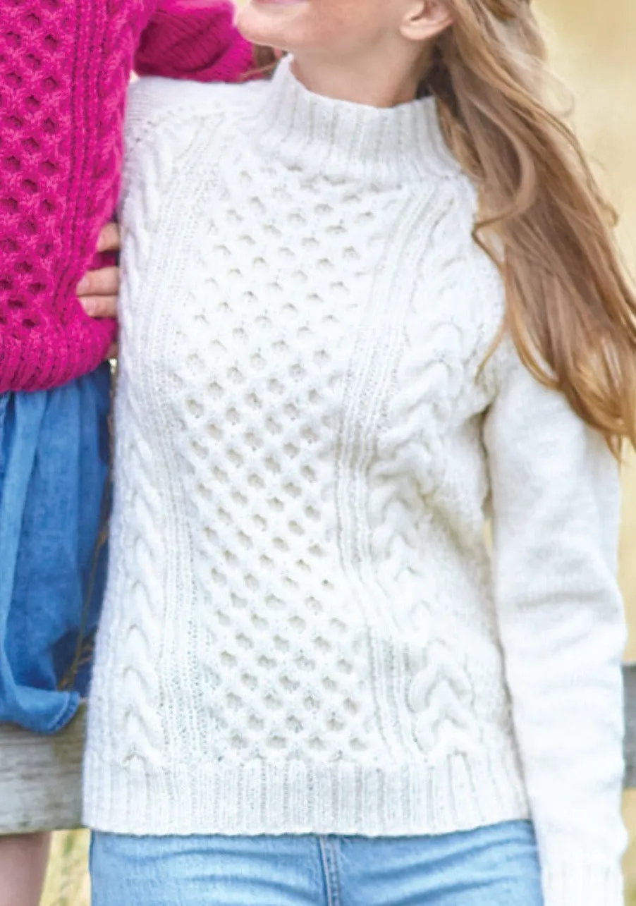 King Cole 5956 Aran Knitting Pattern - Adult & Children's Sweaters