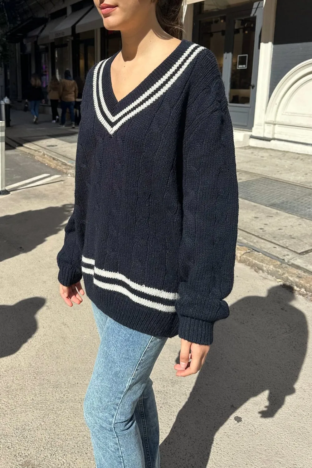 Nikki Heavy Wool Stripe Sweater