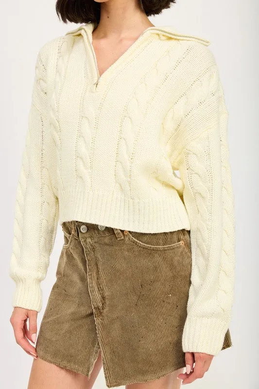 Nyla Knit Half Zip Sweater