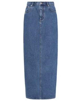 Organic Denim Maxi Skirt