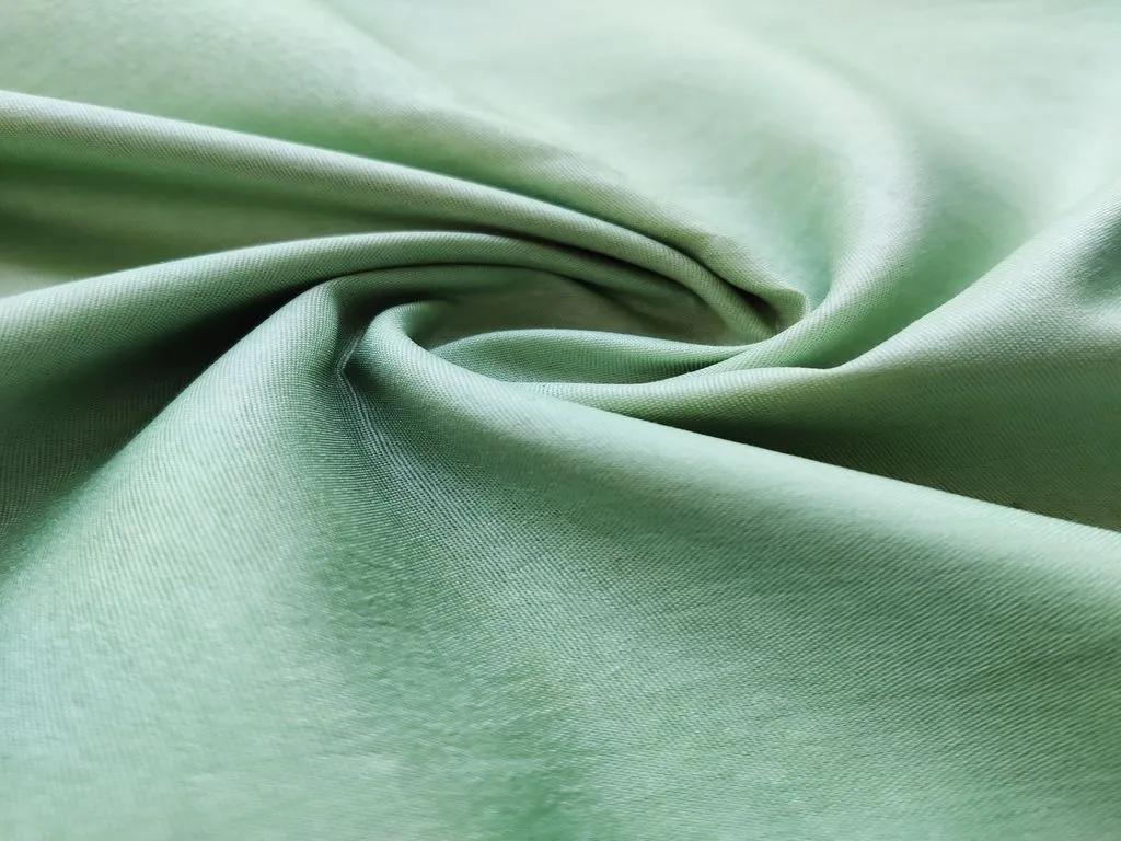 Pastel Green Plain Rose Silk Fabric