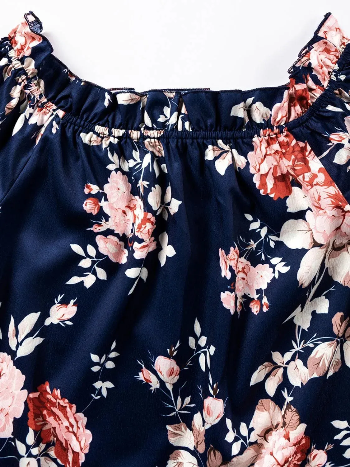 Printed Florals Off-Shoulder Blouse: Embrace Botanical Beauty