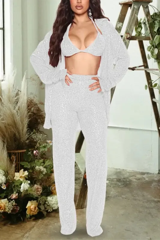 Sequin Fly Girl Pant Set (Bra Included)