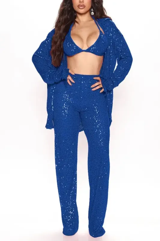 Sequin Fly Girl Pant Set (Bra Included)