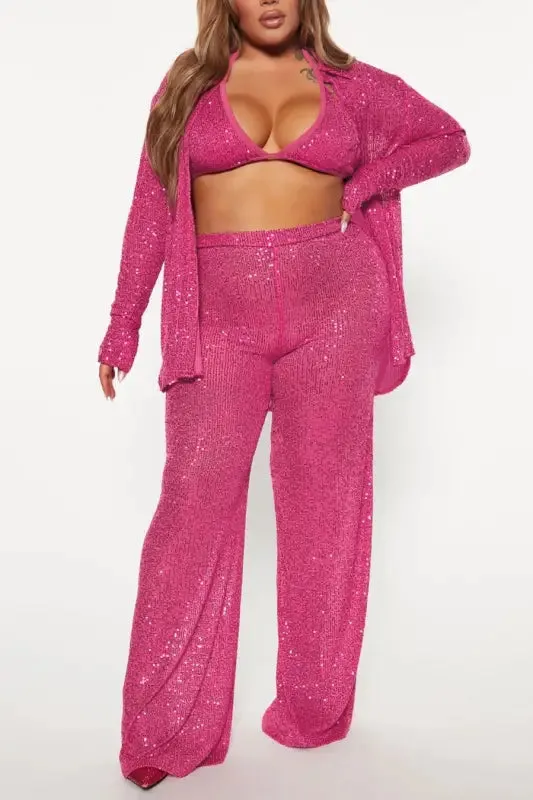 Sequin Fly Girl Pant Set (Bra Included)