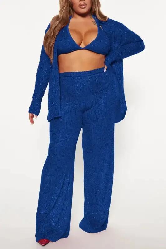 Sequin Fly Girl Pant Set (Bra Included)