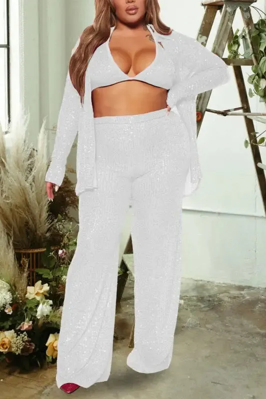 Sequin Fly Girl Pant Set (Bra Included)