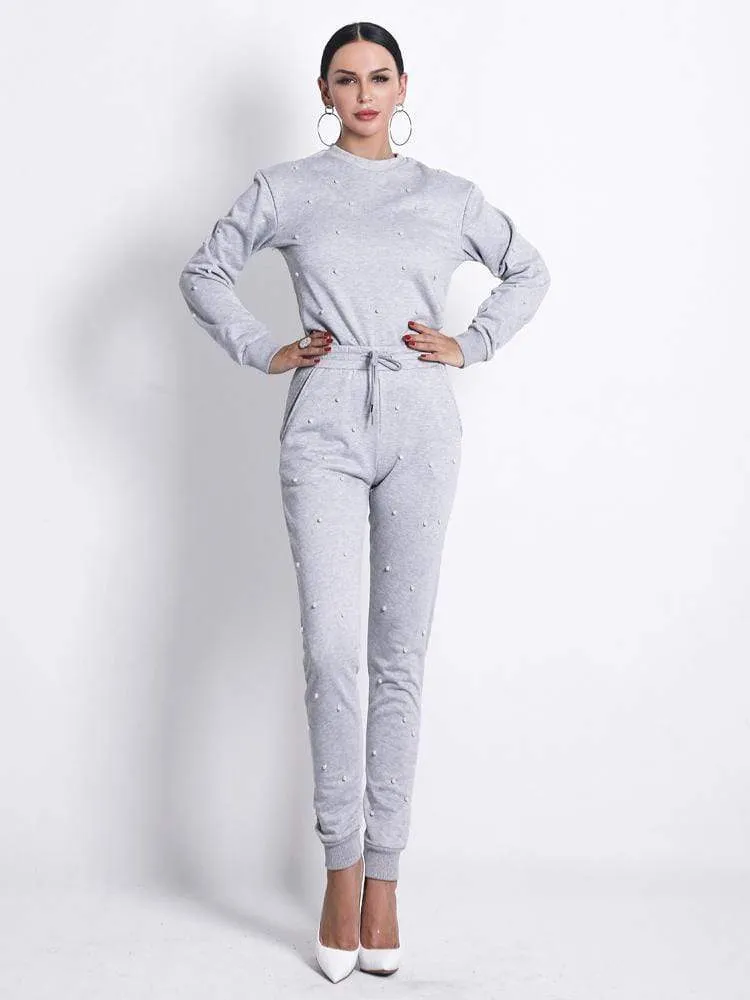 Sport Casual Solid Color Jumpsuit