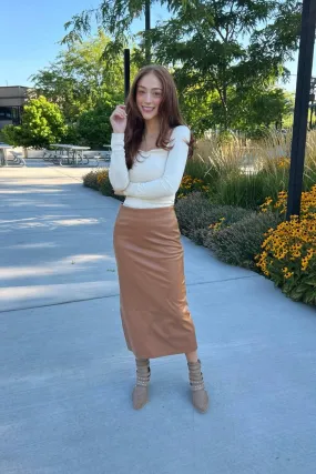 Toffee Blend Midi Skirt