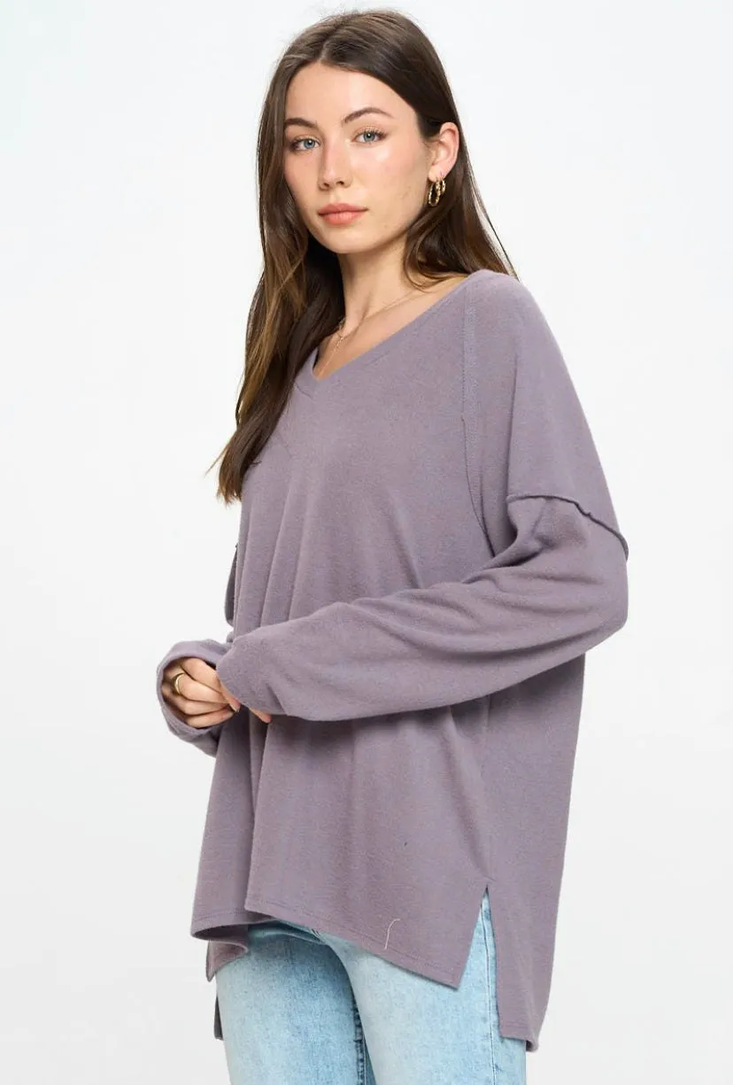 V NECK PULLOVER