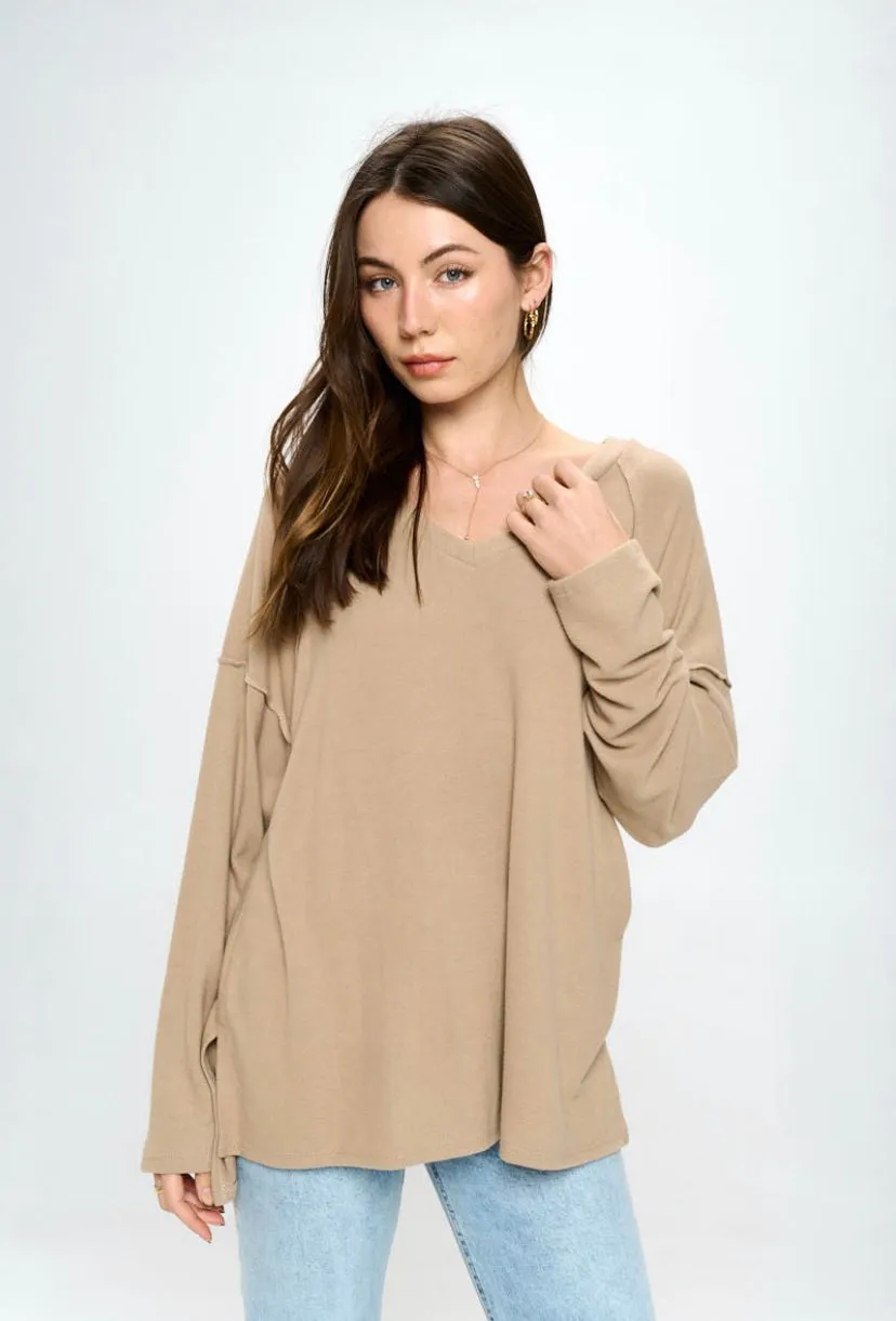 V NECK PULLOVER