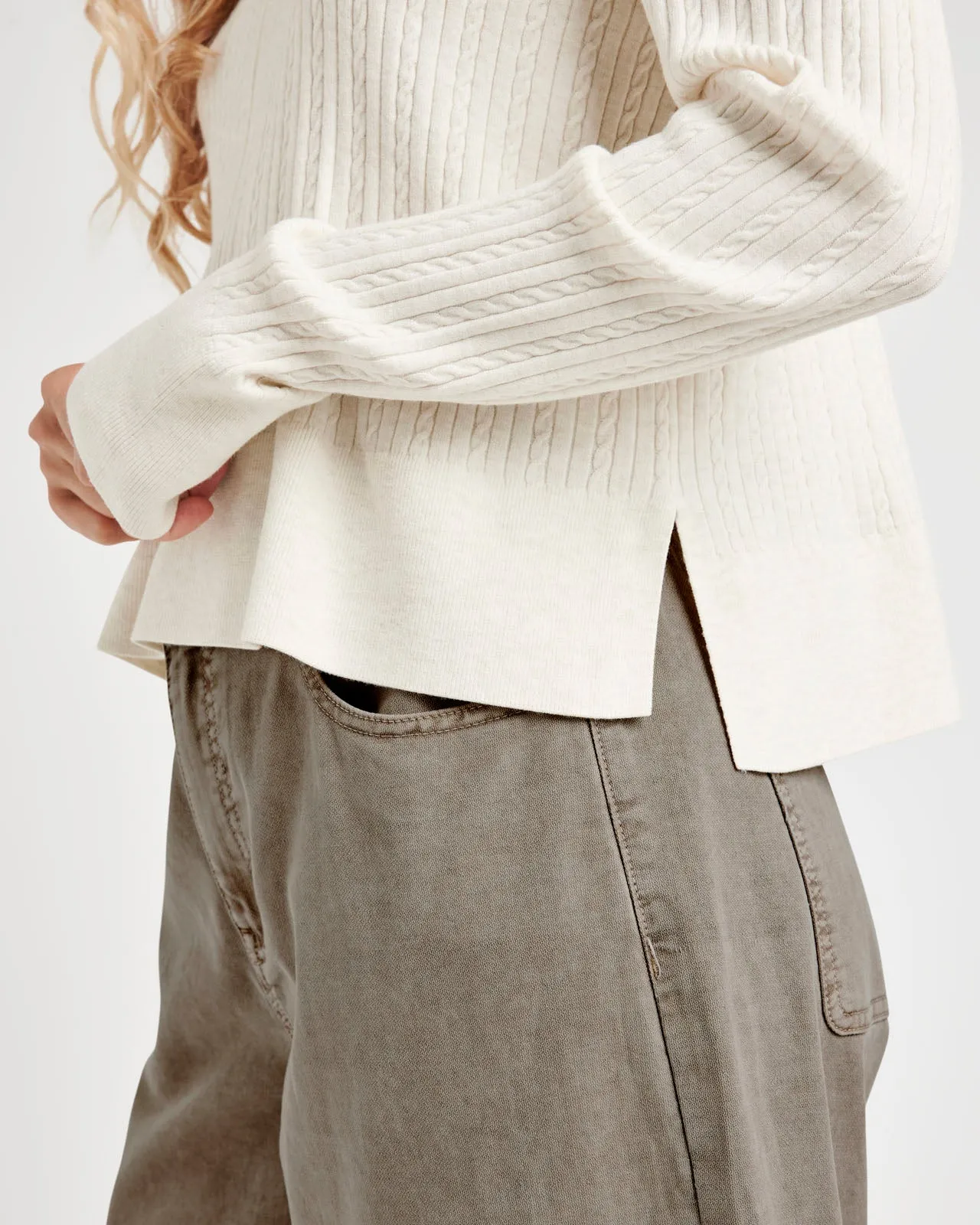 Veronica Cable Trim Sweater