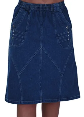 Viva Denim Knee Length Skirt