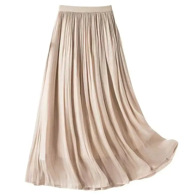 Women's Pastel Colored Fashion Designer Elegant Tulle Skirts (Midi)