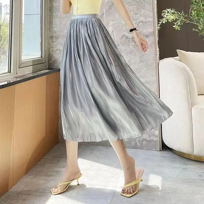 Women's Pastel Colored Fashion Designer Elegant Tulle Skirts (Midi)