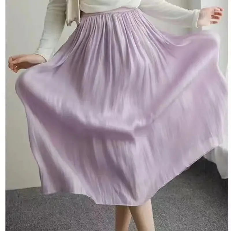 Women's Pastel Colored Fashion Designer Elegant Tulle Skirts (Midi)